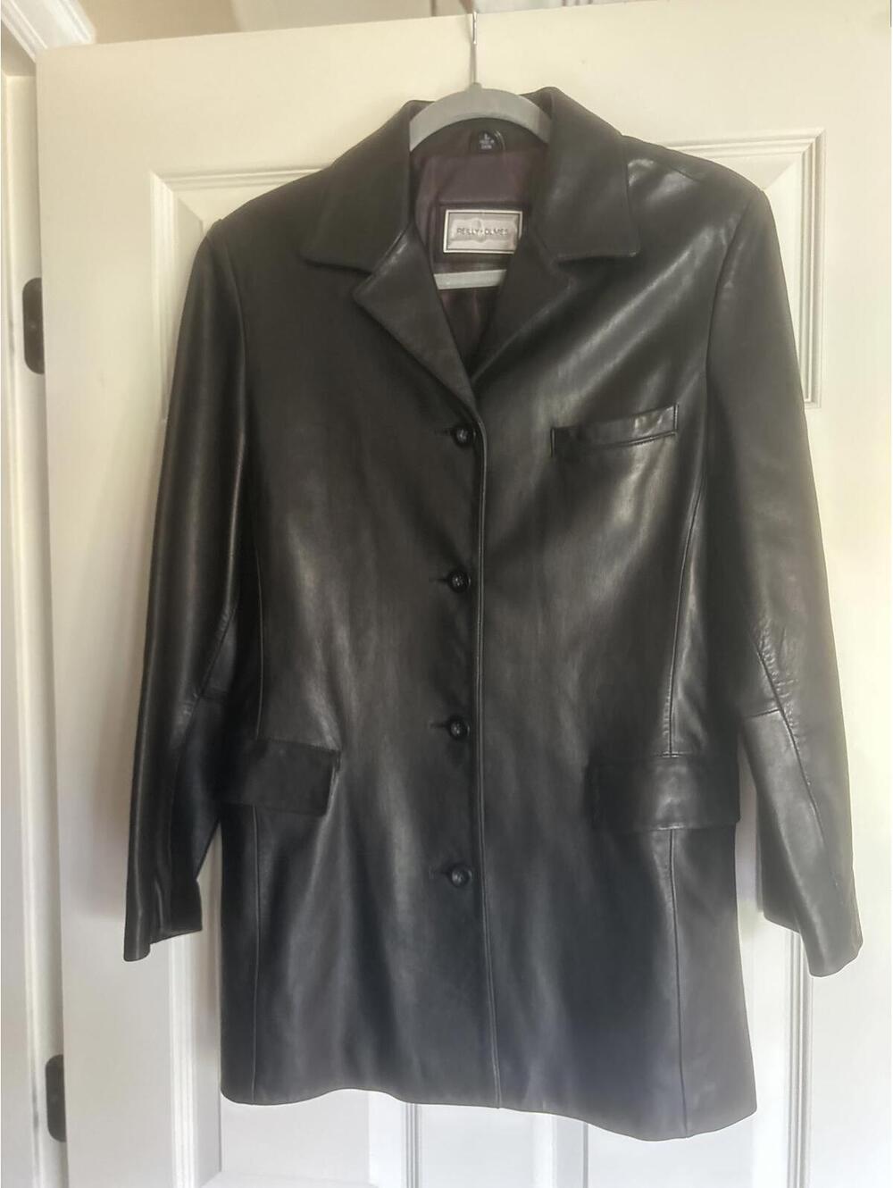 Reilly Olmes Black Leather Coat - Classic Style